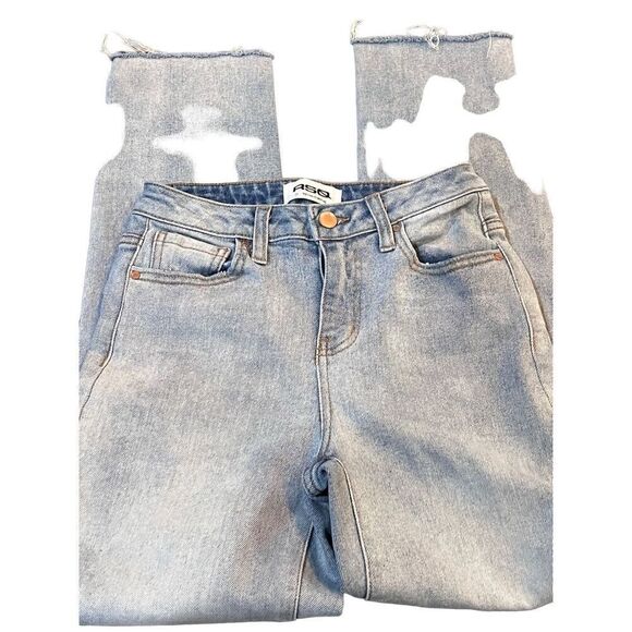 RSQ High Rise Distressed Wide Leg Jeans Wide Leg Size Small - Picture 2 of 4